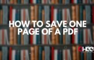 How To Save One Page of a PDF (Latest 2022 Method)